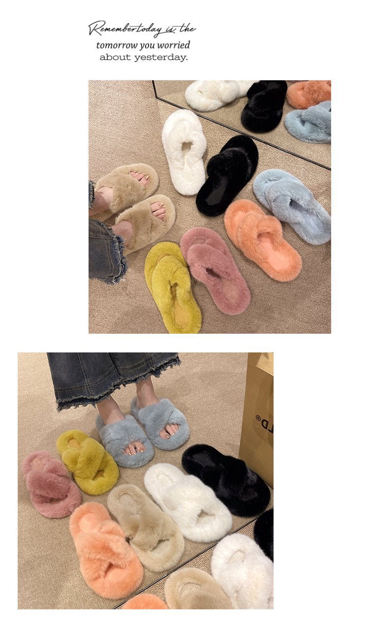 Pantuflas de mujer con tiras cruzadas y suave piel sintética.