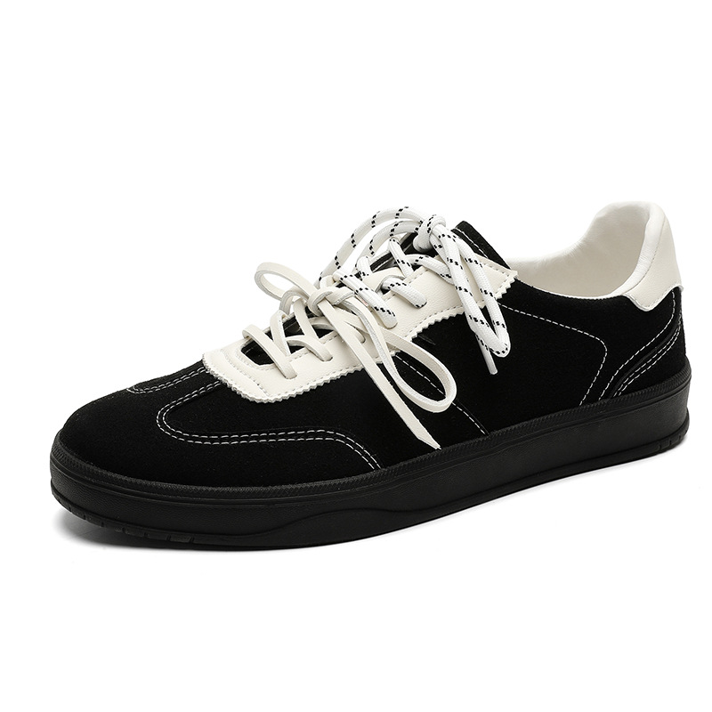 Men's Retro Suede Casual Sneakers with Double Laces