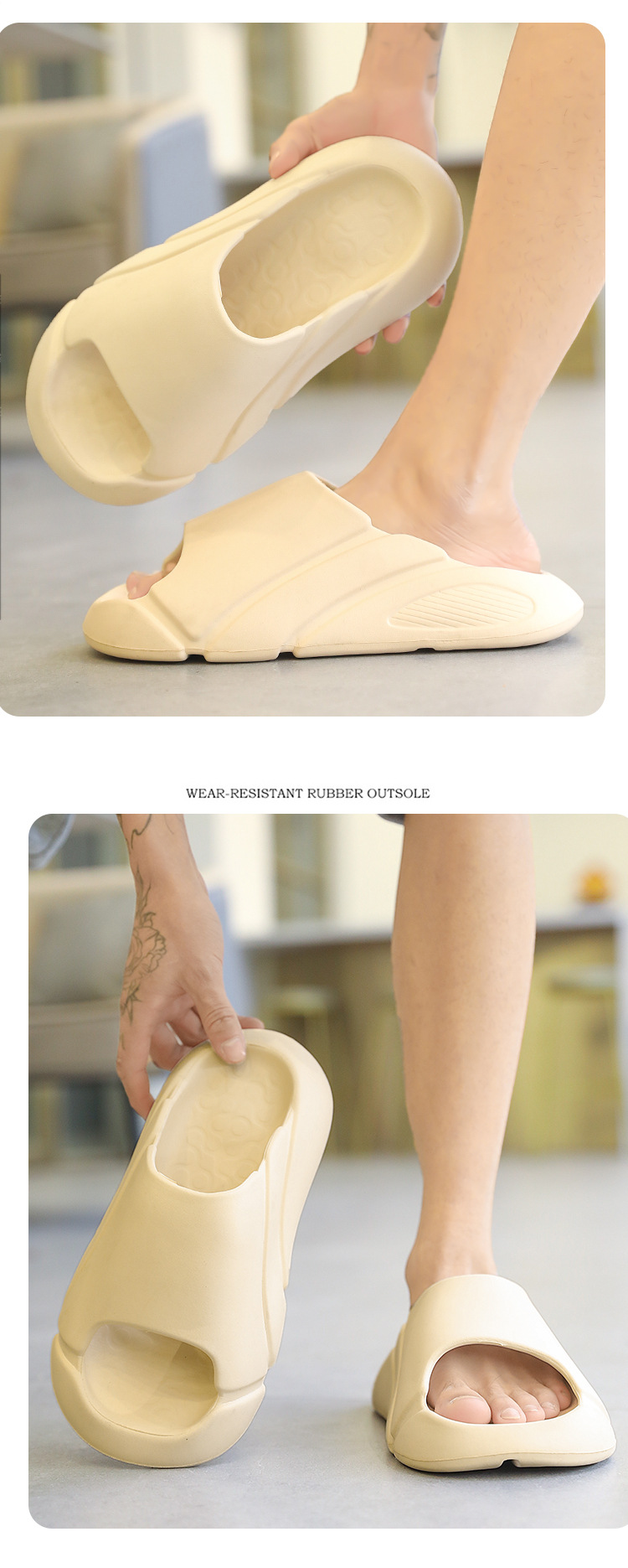 Unisex-Plateau-Slipper mit dicker Sohle