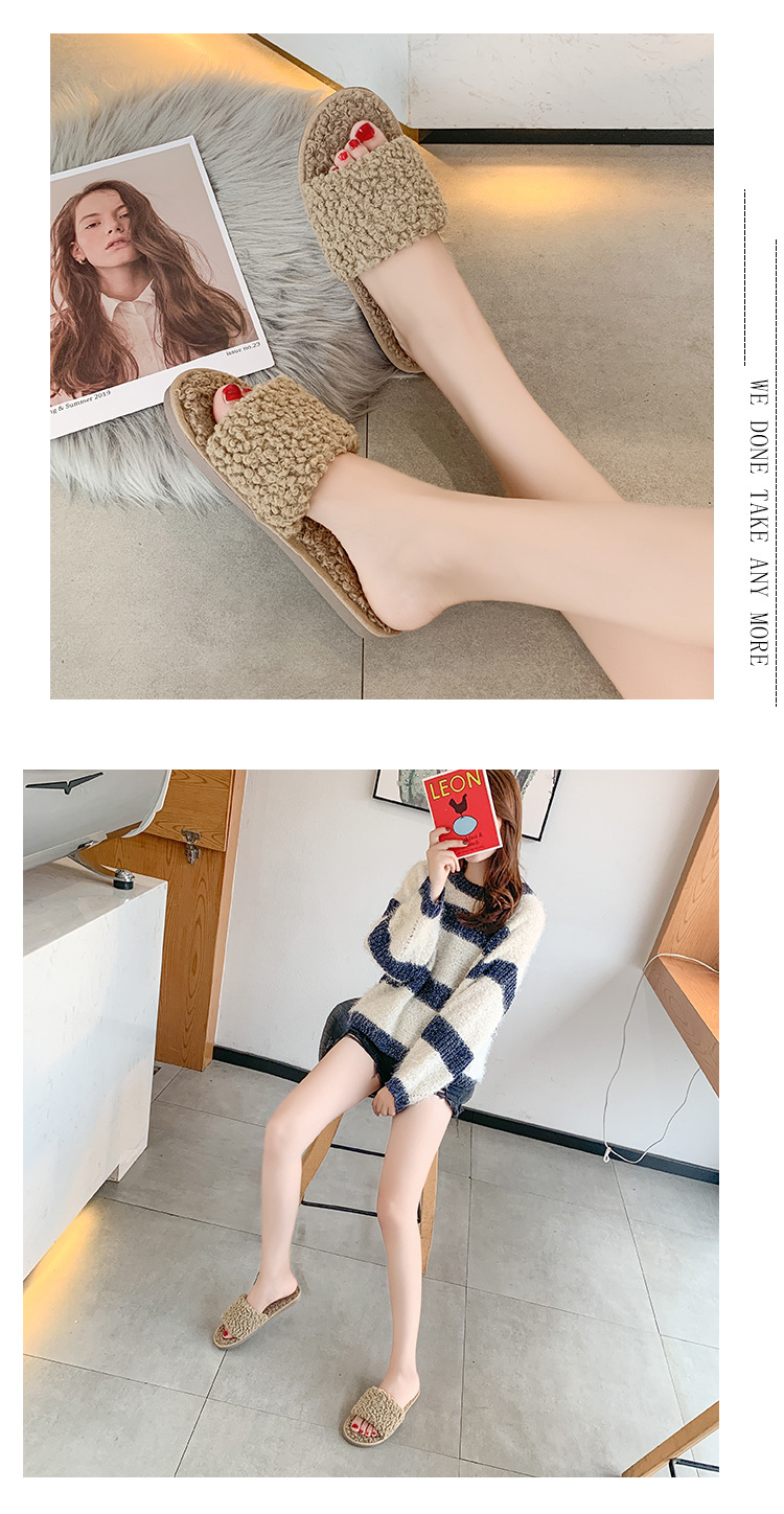 Dames slippers van pluizig teddyfleece
