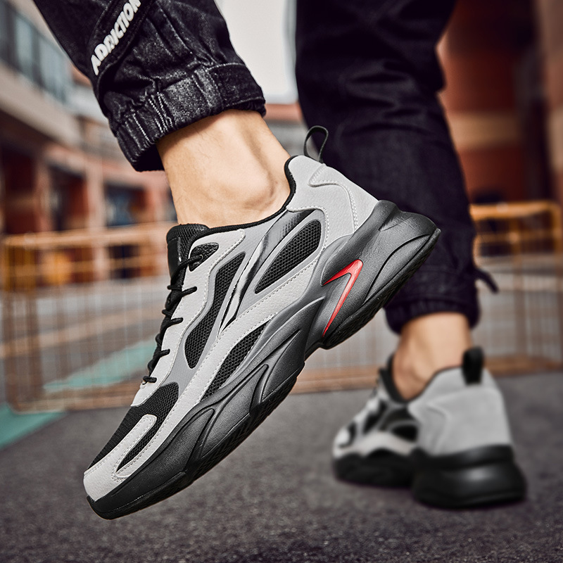 Klobige Herren-Sneaker aus Mesh, sportliche Freizeitschuhe 4