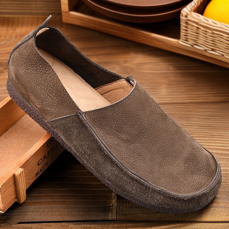 Chaussures décontractées minimalistes en cuir pour hommes