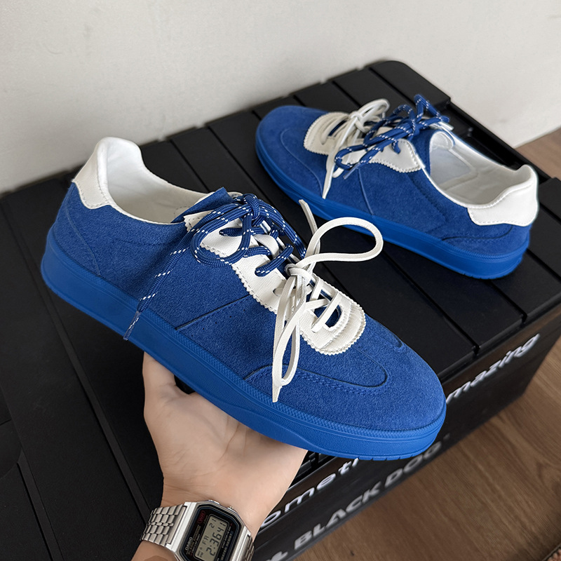 Men's Retro Suede Casual Sneakers with Double Laces 2