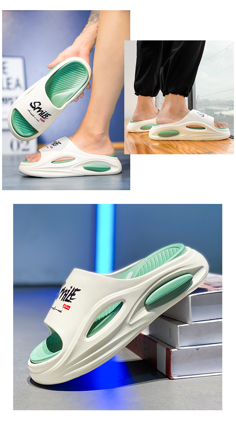 Unisex-Slipper mit dicker Sohle und Smiley-Print
