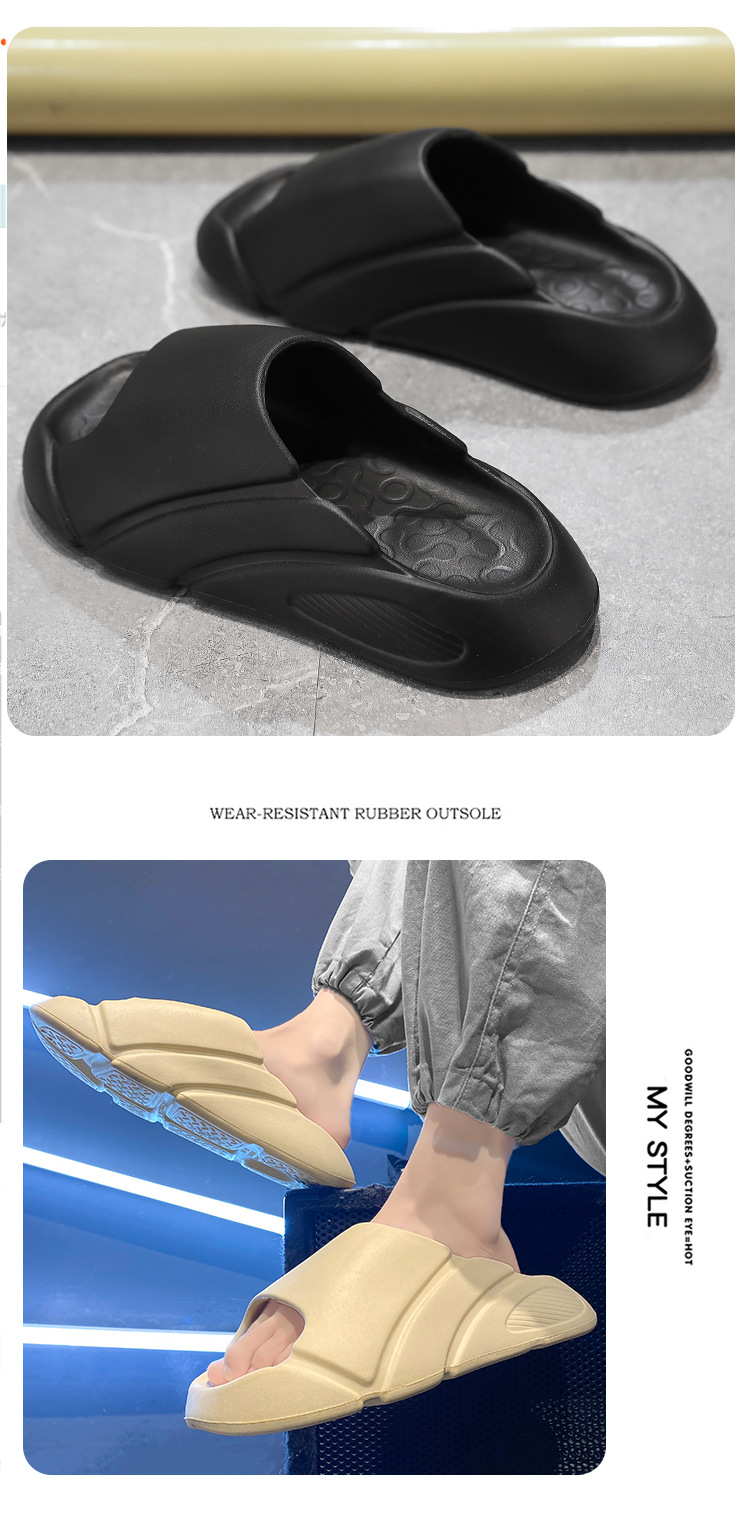 Unisex-Plateau-Slipper mit dicker Sohle