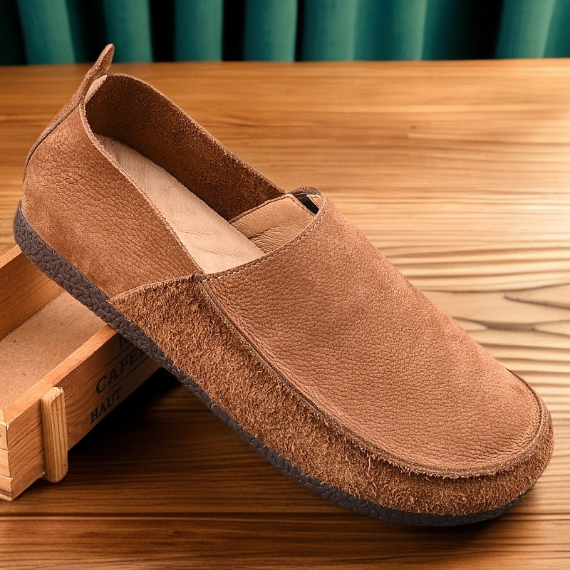 Chaussures décontractées minimalistes en cuir pour hommes