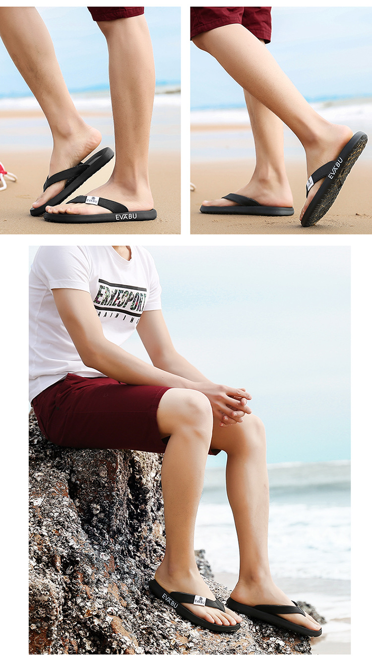 Men's Lightweight Beach Flip Flops Sporty Thong Sandals