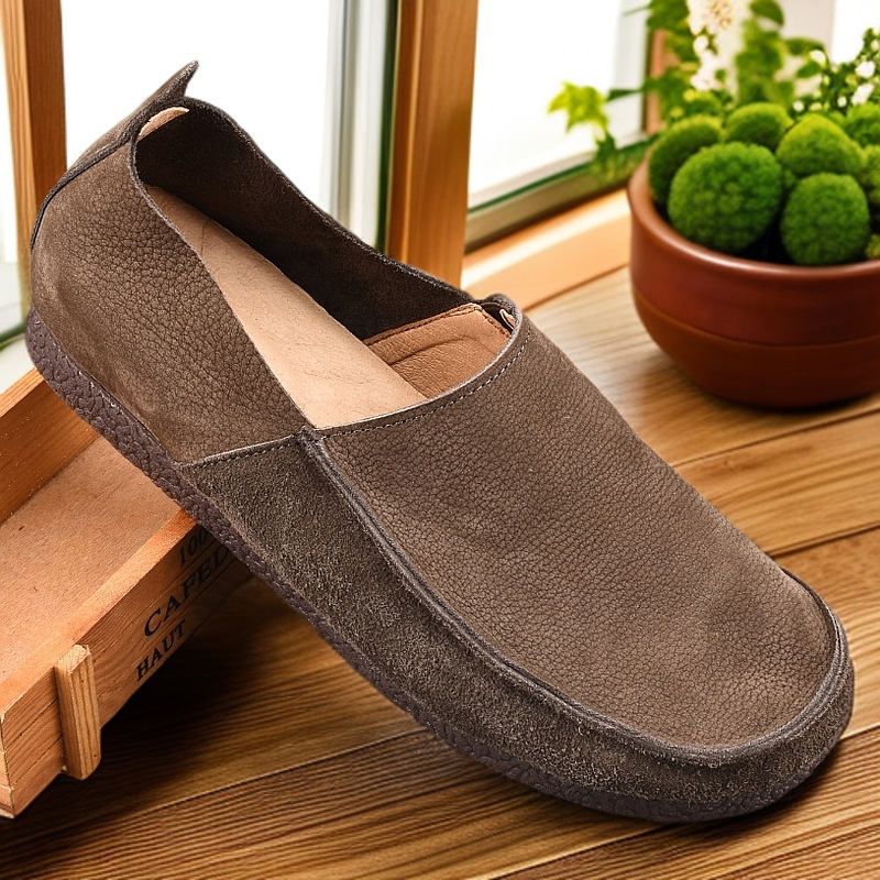Chaussures décontractées minimalistes en cuir pour hommes